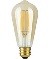 Ampoule LED E27 4,7W Rustika dimmable - ST64, filament, verre doré, 2200K, 470lm