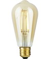 Ampoule LED E27 4,7W Rustika dimmable - ST64, filament, verre doré, 2200K, 470lm