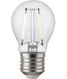 Ampoule LED sphérique E27 2,5W dimmable - G45, filament, verre clair, 2700K