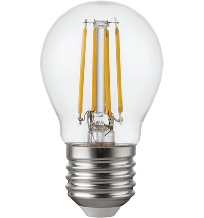 Ampoule LED E27 4,7W dimmable - G45, filament, verre clair, 2500K