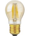 Ampoule LED E27 4,7W dimmable - G45, filament, verre doré, 2200K, 470lm
