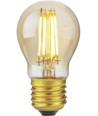 Ampoule LED E27 4,7W dimmable - G45, filament, verre doré, 2200K, 470lm