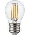Ampoule LED sphérique E27 4,7W dimmable - G45, filament, verre clair, 2700K