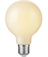 Ampoule LED globe E27 4,7W dimmable - G80, verre opale, 2500K, filament