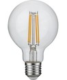 Ampoule LED globe E27 4,7W dimmable - G80, filament, 2500K, 470lm, verre clair