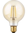 Ampoule LED globe E27 2,9W dimmable - G95, filament, 2200K, verre doré
