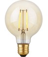 Ampoule LED globe E27 2,9W dimmable - G95, filament, 2200K, verre doré