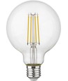 Ampoule LED globe E27 4,7W dimmable - G95, filament, 2500K, 470lm, verre clair