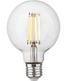 Ampoule LED globe E27 4,7W dimmable - G95, filament, 2500K, 470lm, verre clair