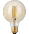 Ampoule LED globe E27 4,7W dimmable - G95, filament, 2200K, verre doré