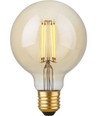 Ampoule LED globe E27 4,7W dimmable - G95, filament, 2200K, verre doré