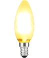 Ampoule LED E14 4W dimmable - Flamme torsadée, 320lm, 2500K, verre dépoli, filament torsadé