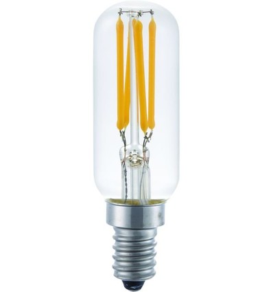 Ampoule LED tube E12 3W dimmable, 120V - 9,5cm, filament, verre clair, 2700K