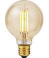 Ampoule LED E27 6,5W dimmable G80, 550lm, filament, 2200K, verre doré