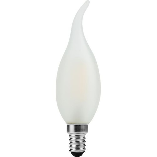 Ampoule LED flamme coup de vent E14 2W dimmable - C35, 140lm, verre dépoli, filament