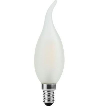 Ampoule LED flamme coup de vent E14 2W dimmable - C35, 140lm, verre dépoli, filament