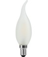 Ampoule LED flamme coup de vent E14 2W dimmable - C35, 140lm, verre dépoli, filament