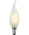 Ampoule LED flamme coup de vent E14 2W dimmable - C35, 140lm, verre dépoli, filament