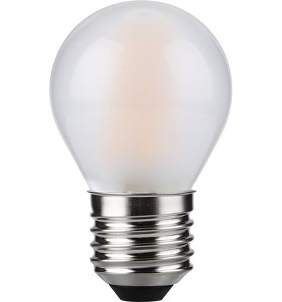Ampoule LED E27 4W dimmable - G45, filament, verre dépoli, 2500K
