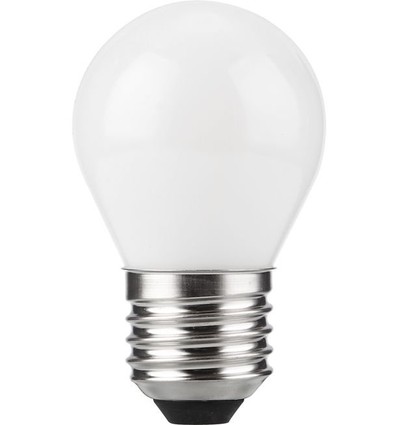 Ampoule LED E27 4W dimmable - G45, filament, verre opale, 2500K