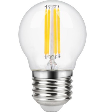 Ampoule LED E27 4W dimmable - G45, filament, 2200K, verre clair
