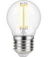 Ampoule LED E27 4W dimmable - G45, filament, 2200K, verre clair