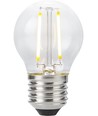 Ampoule LED E27 2W dimmable - G45, filament, 2500K, verre clair