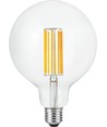 Ampoule LED globe E27 7W dimmable - G125, filament, 2200K, 600lm, verre clair