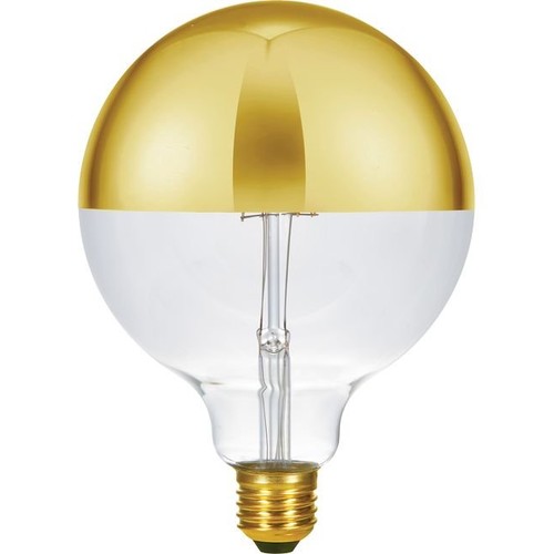Ampoule LED E27 6,5W dimmable - G125, calotte dorée, 2500K
