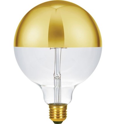 Ampoule LED E27 6,5W dimmable - G125, calotte dorée, 2500K