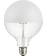 Ampoule LED E27 6,5W dimmable G125 - Calotte argentée, filament, 2500K