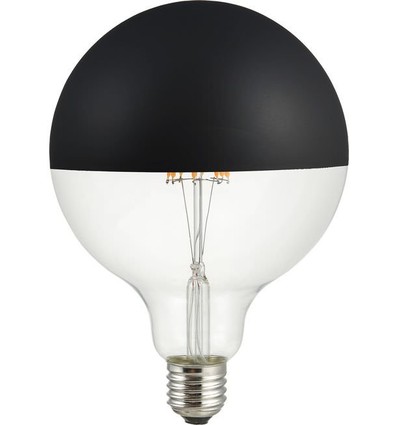 Ampoule LED E27 6,5W dimmable - G125, calotte noire, 2500K