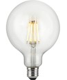 Ampoule LED globe E27 12W dimmable - G125, filament, 1250lm, 2500K, verre clair