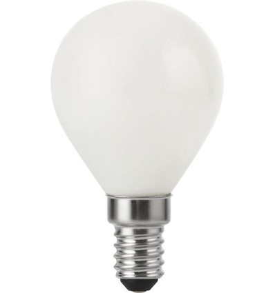 Ampoule LED sphérique E14 4W dimmable - G45, verre opale, 2500K, 310lm