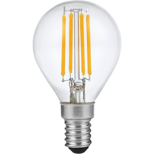 Ampoule LED E14 4W dimmable - G45, filament, 2200K, verre clair