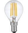 Ampoule LED E14 4W dimmable - G45, filament, 2200K, verre clair