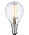 Ampoule LED E14 4W dimmable - G45, filament, 2200K, verre clair