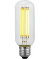 Ampoule LED filament E27 6,5W dimmable - Tube 13cm, 2500K, verre clair, 600lm