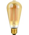 Ampoule LED filament E27 6,5W dimmable - ST64 Rustika, 2200K, verre doré, 550lm
