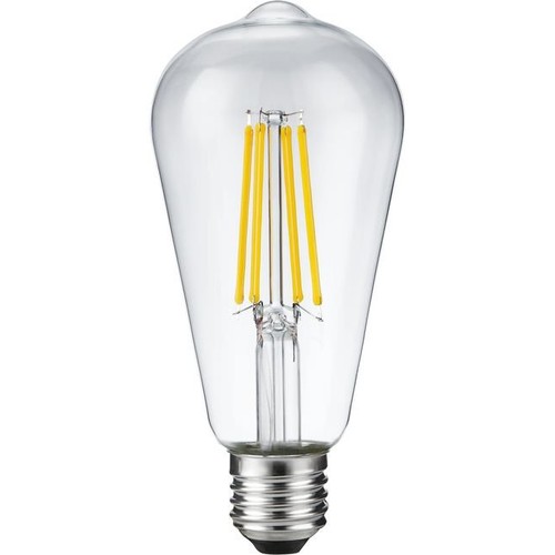Ampoule LED E27 8W Rustika dimmable - ST64, filament, 2500K, verre clair, 650lm