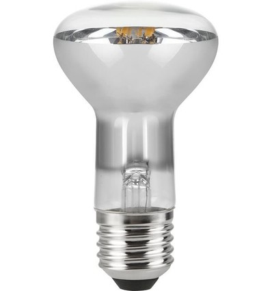 Ampoule LED filament E27 5,5W dimmable - R63, 400lm, 2500K, verre clair