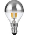 Ampoule LED E14 4W dimmable, calotte argentée - G45, 260lm, 2500K