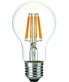 Ampoule LED E27 6,5W dimmable - Filament, A60, 630lm, 2500K, verre clair