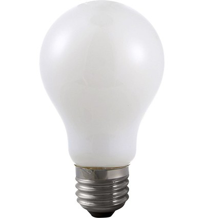 Ampoule LED E27 6W dimmable - A60, verre opale, filament, 2500K, 470lm