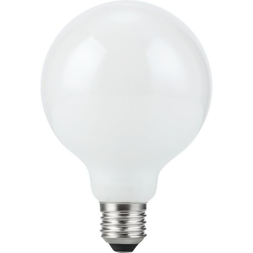 Ampoule LED globe E27 5,5W dimmable - G95, verre opale, 2500K, filament