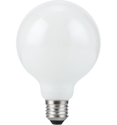 Ampoule LED globe E27 5,5W dimmable - G95, verre opale, 2500K, filament