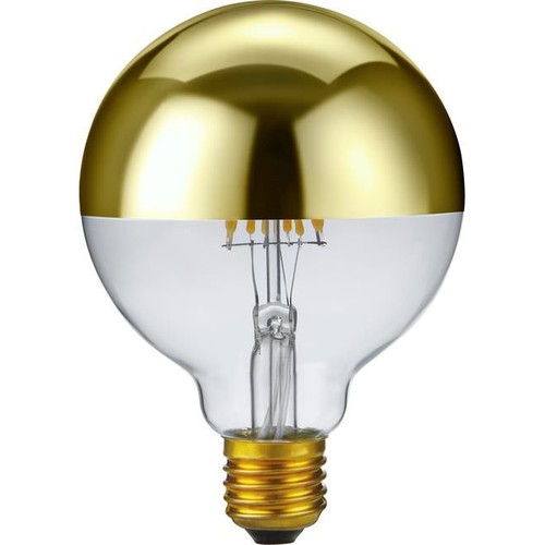 Ampoule LED E27 6,5W dimmable - G95, calotte dorée, 2500K