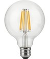 Ampoule LED globe E27 10W dimmable - G95, filament, 1055lm, 2500K, verre clair