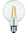 Ampoule LED globe E27 8W dimmable - G95, filament, 2500K, verre clair, 740lm