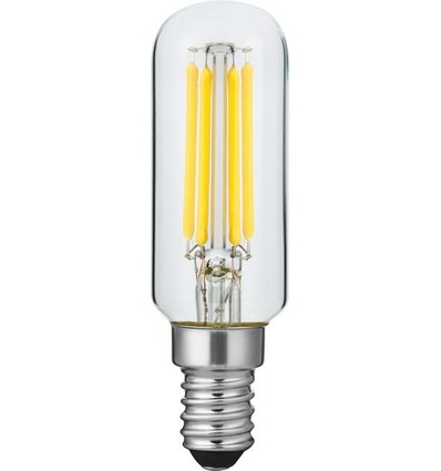 Ampoule LED tube E14 4W dimmable - 8,5cm, filament, 2500K, verre clair